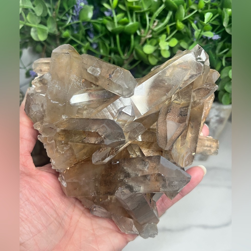 Heart ❤️ Shaped Garden Quartz Cluster - Picture 4 of 7